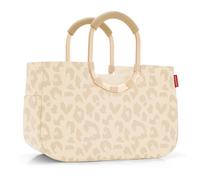 Reisenthel Einkaufstasche 12 Liter LOOPSHOPPER M LEO VANILLA, 40 x 26 cm - Beige - Creme - Polyester - Aluminium - ringförmige Tragegriffe