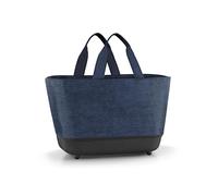 Reisenthel Einkaufstasche 22 Liter SHOPPINGBASKET TWIST NAVY, 48 x 28 cm - Blau - Schwarz - Polyester - mit 2 Tragegriffen