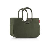 Reisenthel Einkaufstasche 25 Liter LOOPSHOPPER L CORD DARK MATCHA, 46 x 34 cm - Dunkelgrün - Polyester - Aluminium - ringförmige Tragegriffe