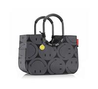 Reisenthel Einkaufstasche 25 Liter LOOPSHOPPER L SMILEY GREY, 46 x 34 cm - Grau - Polyester - Aluminium - ringförmige Tragegriffe