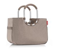 Reisenthel Einkaufstasche 25 Liter LOOPSHOPPER L TWIST MAROON, 46 x 34 cm - Braun - Polyester - Aluminium - ringförmige Tragegriffe