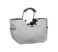 reisenthel Einkaufstasche - 46 x 34 cm - Grau - Schwarz - Polyester - Aluminium - ringförmige Tragegriffe