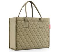 reisenthel daily shopper rhombus olive - Moderner, geradliniger Shopper für jeden Anlass - praktische Handtasche, groß genug für Ihre Einkäufe und Ihre Alltagsgegenstände