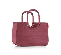 Reisenthel Einkaufstasche Loopshopper L twist maroon, Bordeaux, Textil, 46x34.5x25 cm, großes Hauptfach, Freizeit, Koffer & Taschen, Einkaufstaschen