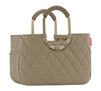 reisenthel loopshopper M frame rhombus olive - Stabile Tasche mit praktischen Fächern aus recycelten PET-Flaschen - Eleganz beim Einkaufen, viel Funktion inklusive!