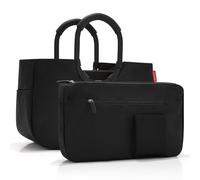 reisenthel Einkaufstasche loopshopper M - black- Trendtasche mit Alu Ring Henkel schwarz - black M Schwarz