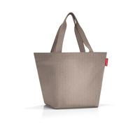 Reisenthel Einkaufstasche Shopper M herringbone mokka, Mokka, Textil, 15 L, 51x30.5x26 cm, großes Hauptfach, Nur In Filialen Erhältlich