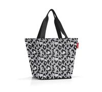 Reisenthel Einkaufstasche Shopper M leo nero, Schwarz, Textil, 51x30.5x26 cm, großes Hauptfach, Freizeit, Koffer & Taschen, Einkaufstaschen