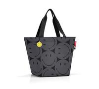 Reisenthel Einkaufstasche Shopper M smiley grey, Anthrazit, Textil, 15 L, 51x30.5x26 cm, großes Hauptfach, Freizeit, Koffer & Taschen, Einkaufstaschen