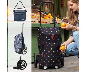 reisenthel Einkaufstrolley citycruiser rack + bag 45 Liter dots + PROMO Zugabe - schwarz-gepunktet