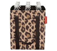 Reisenthel Flaschentasche BOTTLEBAG LEO MACCHIATO, 24 x 28 cm - Beige - Braun - Polyester - faltbar - mit 9 Fächern