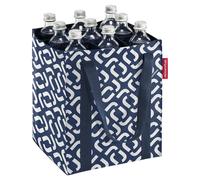 Reisenthel Flaschentasche BOTTLEBAG SIGNATURE NAVY, Blau - Weiß - Polyester - 24 x 28 cm - faltbar - mit 9 Fächern
