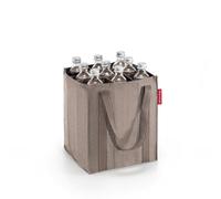 Reisenthel Flaschenträger Bottlebag herringbone mokka, Mokka, Textil, 24x28x24 cm, Küchenzubehör, Flaschenträger