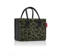 Reisenthel Handtasche 4 Liter DAILY SHOPPER XS TEDDY LEO OLIVE, 27 x 21 cm - Olivgrün - Schwarz - Polyester - Teddystoff - wasserabweisend