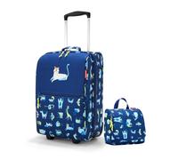 reisenthel Kids Set ABC Friends Blue - Kinder Trolley XS 19 l + Toiletbag 3 l | Koffer & Kulturtasche im Set | Leicht, robust & kindgerecht für Reisen, Urlaub & Freizeit