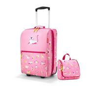 reisenthel Kids Set ABC Friends pink - Kinder Trolley XS 19 l + Toiletbag 3 l | Koffer & Kulturtasche im Set | Leicht, robust & kindgerecht für Reisen, Urlaub & Freizeit
