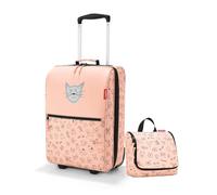 reisenthel Kids Set Cat’s & Dog’s Rose - Kinder Trolley XS 19 l + Toiletbag 3 l | Koffer & Kulturtasche im Set | Leicht, robust & kindgerecht für Reisen, Urlaub & Freizeit