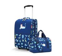 reisenthel Kinder Trolley XS & Allrounder M Set ABC Friends Blue - Kinderkoffer mit Rollen & Reisetasche mit Stecklasche - Reise Set für Kinder - robust, leicht, ideal für Urlaub & Ausflüge