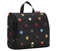 Reisenthel Kosmetiktasche 4 Liter TOILETBAG XL DOTS, Mehrfarbig - Schwarz - Polyester - 28 x 23 cm - wasserabweisend