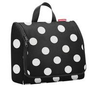 Reisenthel Kosmetiktasche 4 Liter TOILETBAG XL DOTS WHITE, 28 x 23 cm - Schwarz - Weiß - Polyester - wasserabweisend