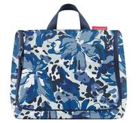 Reisenthel Kosmetiktasche 4 Liter TOILETBAG XL FLORA BLUE, Blau - Weiß - 28 x 23 cm - Polyester - wasserabweisend