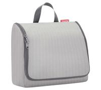 Reisenthel Kosmetiktasche 4 Liter TOILETBAG XL HERRINGBONE GREY, 28 x 23 cm - Grau - Schwarz - Polyester - wasserabweisend