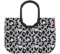 reisenthel loopshopper L frame leo nero - Stabile Tasche mit praktischen Fächern aus recycelten PET-Flaschen - Charmantes und wasserabweisendes Design