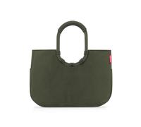 reisenthel loopshopper L cord dark matcha - Stabile Tasche mit praktischen Fächern aus recycelten PET-Flaschen - Charmantes und wasserabweisendes Design