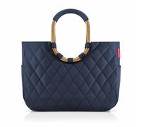 reisenthel loopshopper L, Einkaufstasche, Einkaufskorb, Tragetasche, Frame Rhombus Midnight Gold, 25 L, OR4111 - blau Polyester OR4111