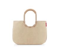 reisenthel loopshopper L frame cord sand - Stabile Tasche mit praktischen Fächern aus recycelten PET-Flaschen - Charmantes und wasserabweisendes Design