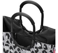 reisenthel loopshopper L frame leo nero - Stabile Tasche mit praktischen Fächern aus recycelten PET-Flaschen - Charmantes und wasserabweisendes Design