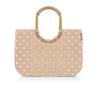 reisenthel loopshopper L frame metallic dots coffee - Stabile Tasche mit praktischen Fächern aus recycelten PET-Flaschen - Charmantes und wasserabweisendes Design