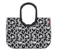 reisenthel loopshopper L frame leo nero - Stabile Tasche mit praktischen Fächern aus recycelten PET-Flaschen - Charmantes und wasserabweisendes Design