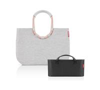 reisenthel Loopshopper L Frame Twist Sky Rose + Organizer Black - Funktionaler Taschen-Organizer: Für noch mehr Ordnung in Ihrer reisenthel Handtasche