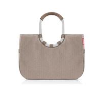 Reisenthel Einkaufstasche Loopshopper L herringbone mokka, Mokka, Textil, 46x34.5x25 cm, großes Hauptfach, Freizeit, Koffer & Taschen, Einkaufstaschen