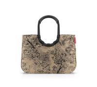 reisenthel loopshopper L jacquard brown - Stabile Tasche mit praktischen Fächern aus recycelten PET-Flaschen - Charmantes und wasserabweisendes Design