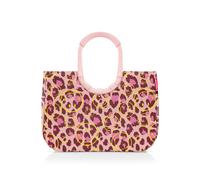reisenthel loopshopper L smiley leo blush - Stabile Tasche mit praktischen Fächern aus recycelten PET-Flaschen - Charmantes und wasserabweisendes Design