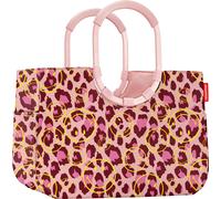reisenthel loopshopper L smiley leo blush - Stabile Tasche mit praktischen Fächern aus recycelten PET-Flaschen - Charmantes und wasserabweisendes Design
