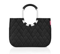 reisenthel loopshopper L Stabile Tasche mit praktischen Fächern aus recycelten PET-Flaschen Charmantes und wasserabweisendes Design, Farbe:rhombus black