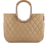Reisenthel loopshopper L, Stoffbeutel, Braun, Aluminium, Muster, Punktmuster, 25 l