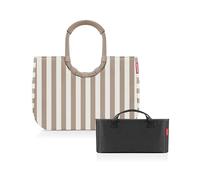 reisenthel Loopshopper L summerstripes Coffee + Organizer Black - Funktionaler Taschen-Organizer: Für noch mehr Ordnung in Ihrer reisenthel Handtasche