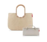 reisenthel loopshopper L Tasche Einkaufstasche frame cord sand OR6053 + Organizer herringbone sand