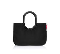 reisenthel loopshopper M Frame Black/Black - Stabile Tasche mit praktischen Fächern aus recycelten PET-Flaschen - Eleganz beim Einkaufen, viel Funktion inklusive!