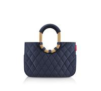 reisenthel loopshopper M frame rhombus midnight gold - Stabile Tasche mit praktischen Fächern aus recycelten PET-Flaschen - Eleganz beim Einkaufen, viel Funktion inklusive!