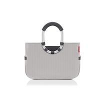 reisenthel loopshopper M herringbone grey - Stabile Tasche mit praktischen Fächern aus recycelten PET-Flaschen - Eleganz beim Einkaufen, viel Funktion inklusive!