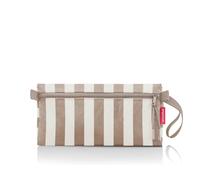 reisenthel Maxi Case summerstripes Coffee - dreieckige Kosmetiktasche - großes Hauptfach, Innentasche und praktische Handschlaufe