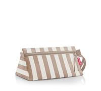 reisenthel Maxi Case summerstripes Coffee - dreieckige Kosmetiktasche - großes Hauptfach, Innentasche und praktische Handschlaufe