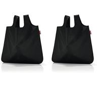 reisenthel mini maxi shopper black Maße: 45 x 53,5 x 7 cm/Volumen: 15 l/waschbar bei 30 °C (Packung mit 2)