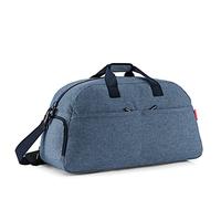 reisenthel overnighter Plus Twist Silver - extra große smarte Reise-/Sporttasche, wasserabweisend, funktionell mit vielen Innen- und Außentaschen, Couleur:Twist Blue