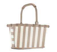 Reisenthel - Reisenthel carrybag XS Einkaufskorb klein mit Alurahmen summerstripes coffee Weiß